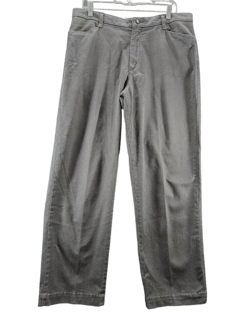 Lee At The Waist Womens Pants Black Size 16 Medium Cotton Blend Button Stretch